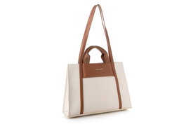 Vince Camuto Bolso Tote Mujer Polipiel Crema y Tostado 37x27x11 cm